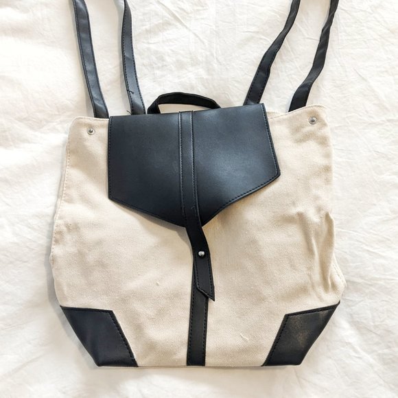 Deux Lux Backpack - Linen + Faux Leather - Picture 1 of 13